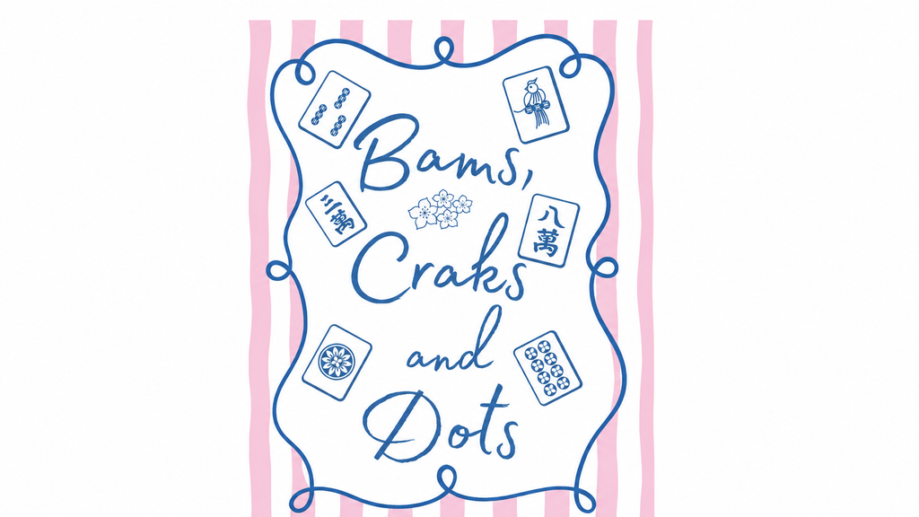 Bams, Craks & Dots Pink Stripe Mahjong Apparel