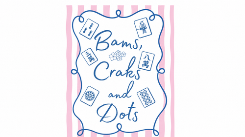 Bams, Craks & Dots Pink Stripe Mahjong Apparel