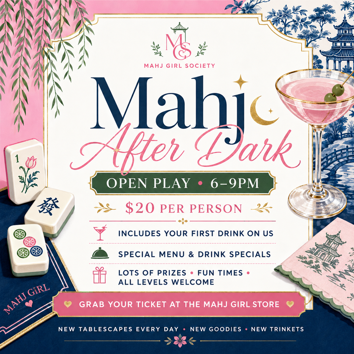 Mahj After Dark | Friday, September 4 | 6–9PM