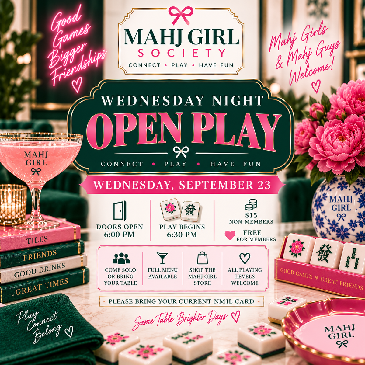 Wednesday Night Open Play | September 23 | Doors 6 PM