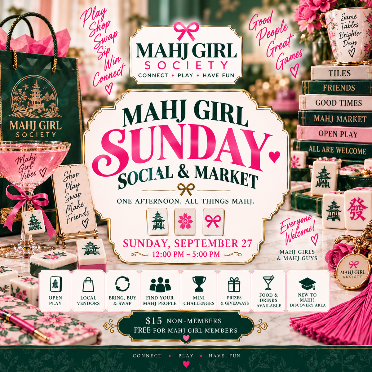 Mahj Girl Sunday Social & Market | Sunday, September 27 | 12–5 PM