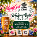 Mahjong Open Play at Sun Lab Brewing | Tuesday, November 3 — supplied promotional artwork